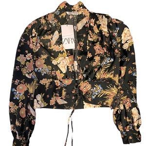 Zara crop floral top
